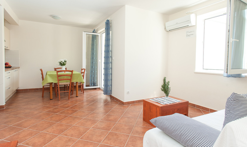 Living room with kitchen