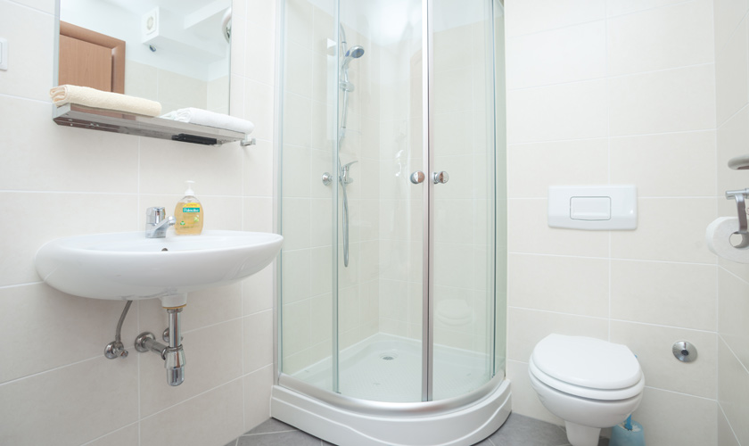 Bathroom with shower and toilet