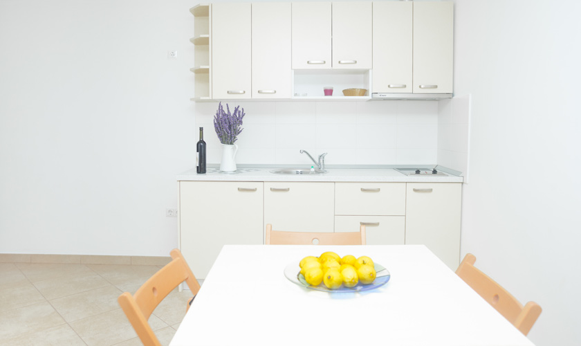 Equipped kitchen and dining table