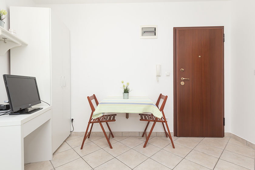 Dining table and TV